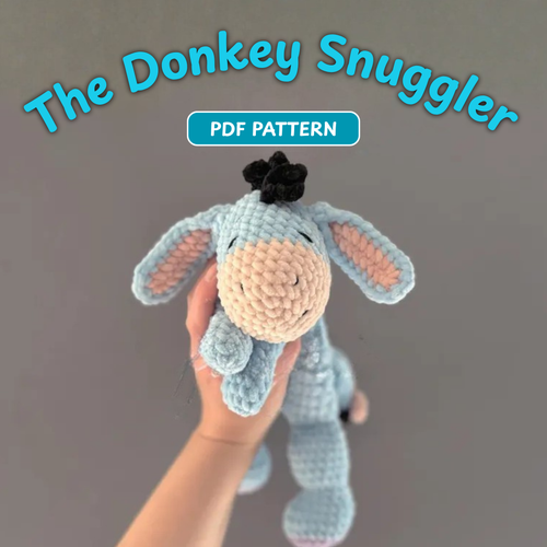 Crochet Eeyore Snuggler Pattern (Blue and Gray Versions)