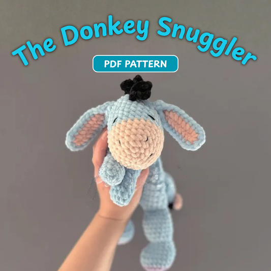 Crochet Eeyore Snuggler Pattern (Blue and Gray Versions)