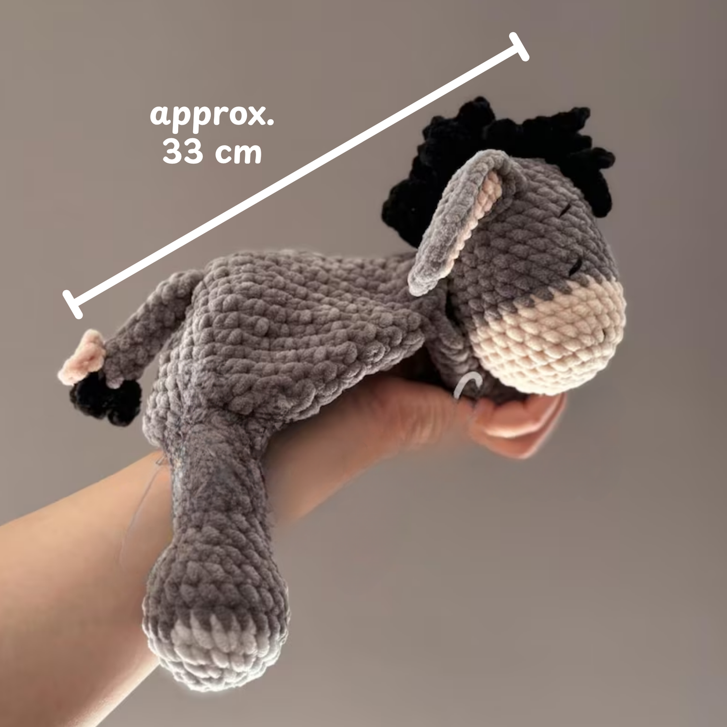 Crochet Eeyore Snuggler Pattern (Blue and Gray Versions)