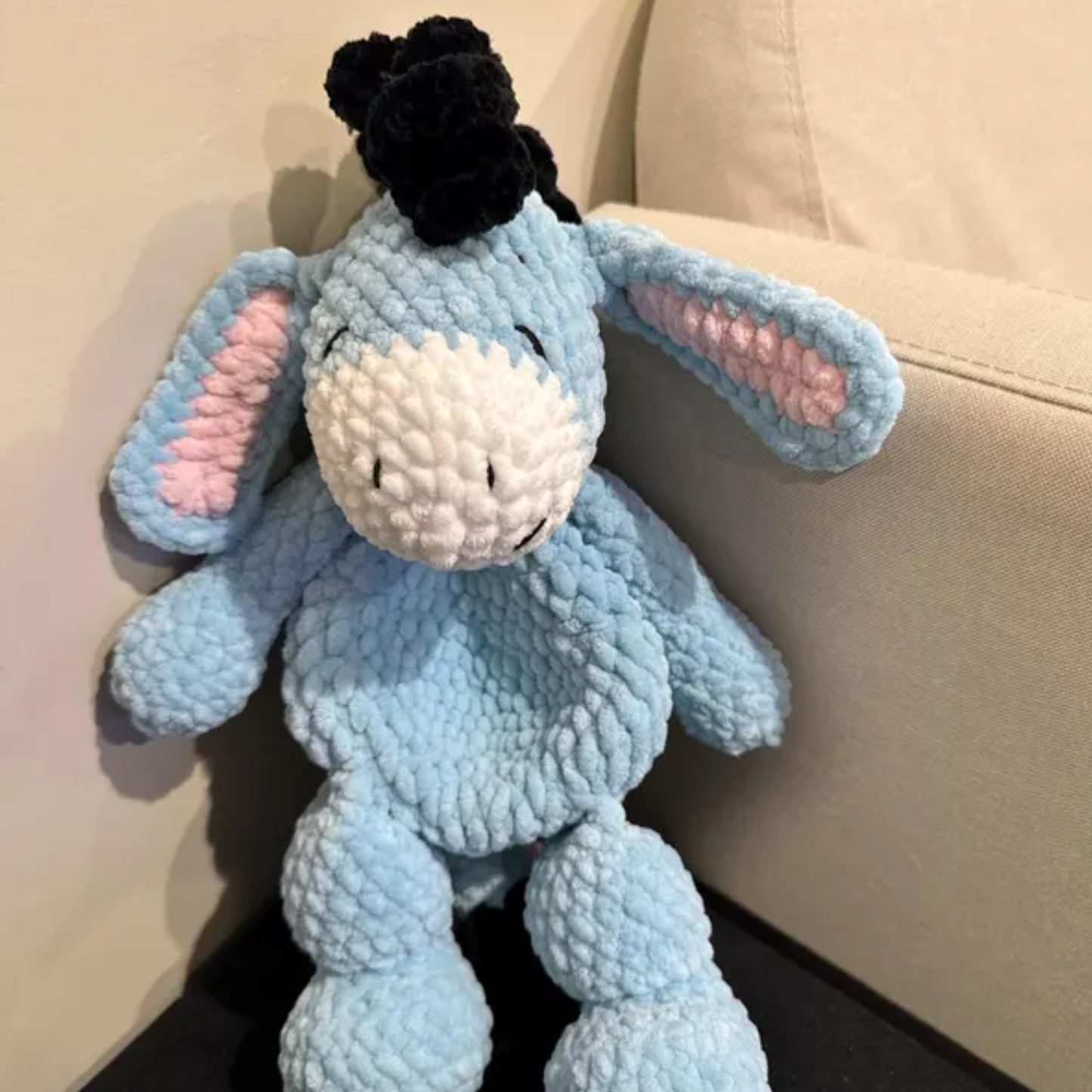 Crochet Eeyore Snuggler Pattern (Blue and Gray Versions)
