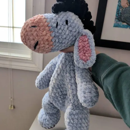 Crochet Eeyore Snuggler Pattern (Blue and Gray Versions)