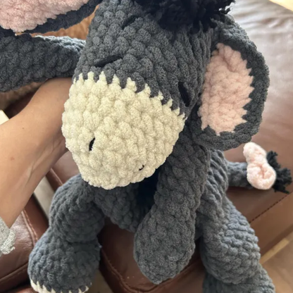 Crochet Eeyore Snuggler Pattern (Blue and Gray Versions)