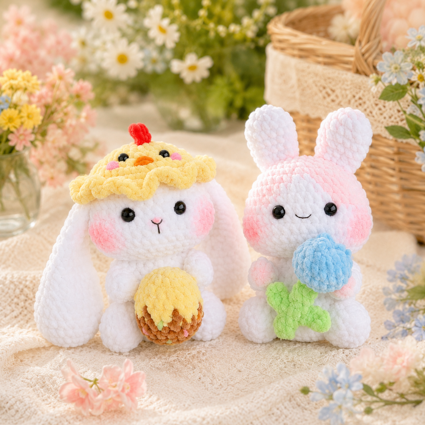 Crochet Hopper and Chippi the Easter Bunnies Pattern
