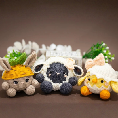 Crochet Easter Minis Pattern (Bunny, Chick, and Sheep)