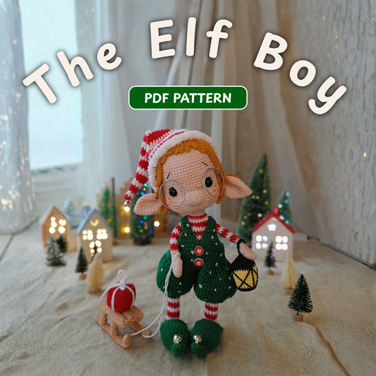 Crochet Christmas Elf Boy Doll Pattern