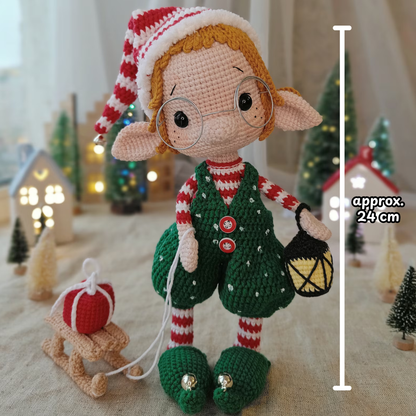 Crochet Christmas Elf Boy Doll Pattern