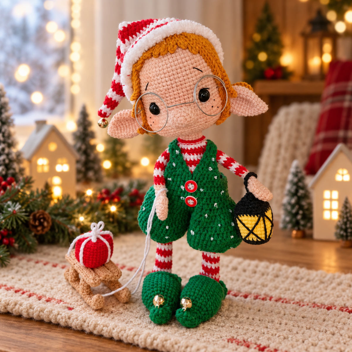 Crochet Christmas Elf Boy Doll Pattern
