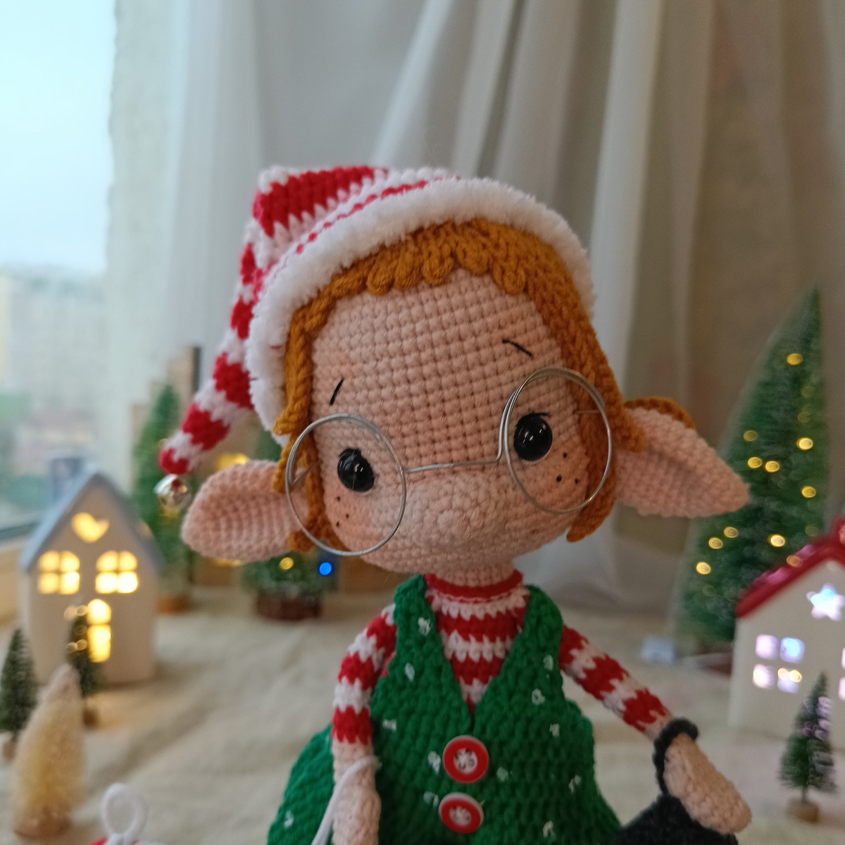 Crochet Christmas Elf Boy Doll Pattern