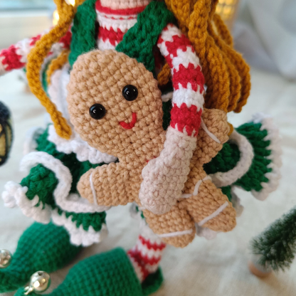 Crochet Christmas Elf Girl Doll Pattern