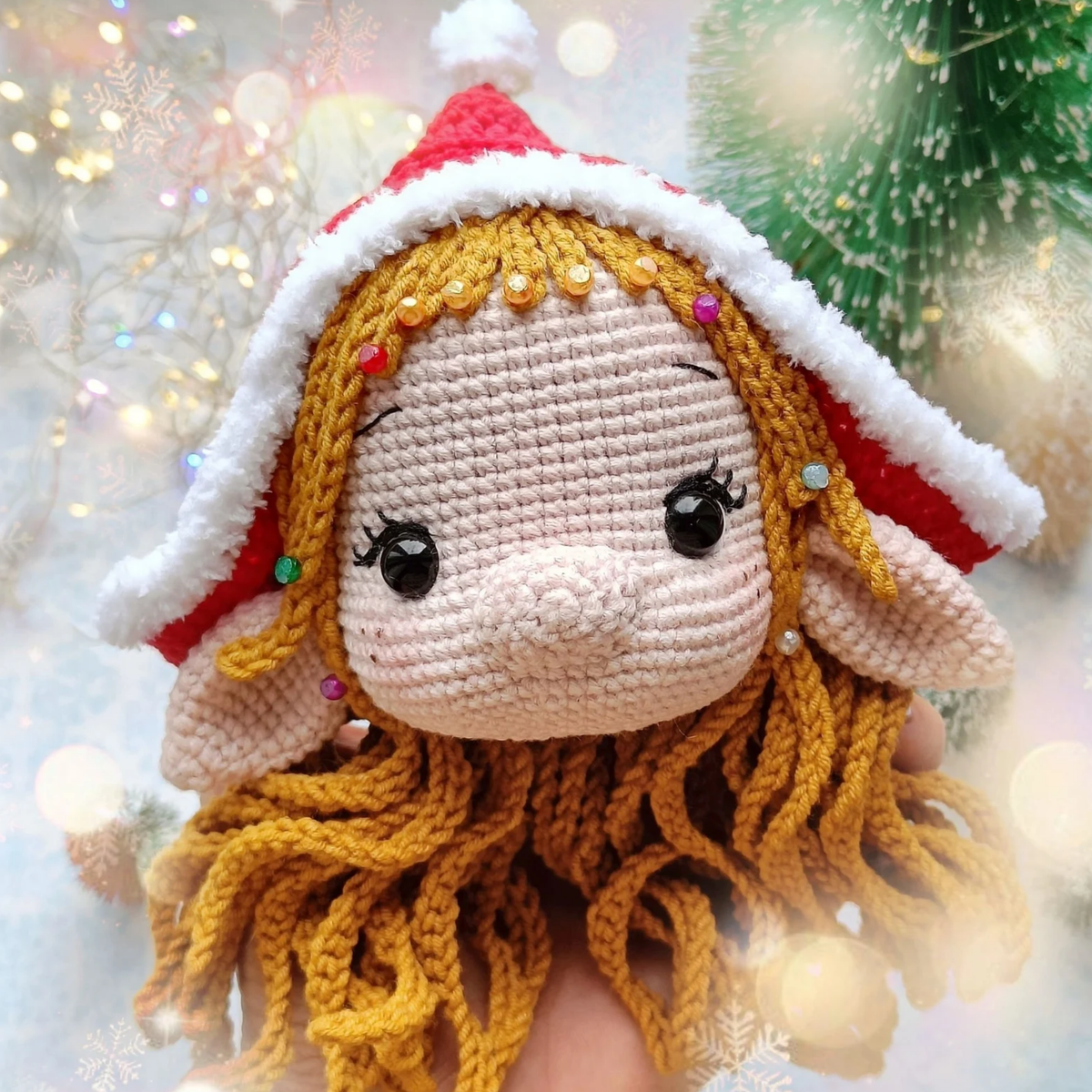 Crochet Christmas Elf Girl Doll Pattern