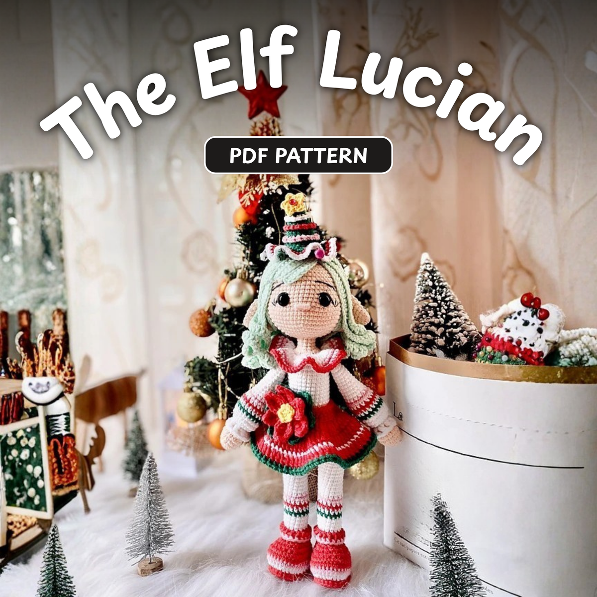 Crochet Christmas Elf Lucian Doll Pattern