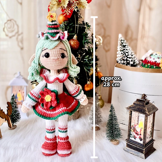 Crochet Christmas Elf Lucian Doll Pattern