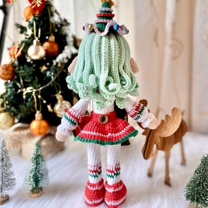 Crochet Christmas Elf Lucian Doll Pattern
