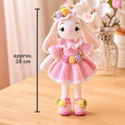 Crochet Ellie Bunny Pattern: Amigurumi Doll with Removable Outfit
