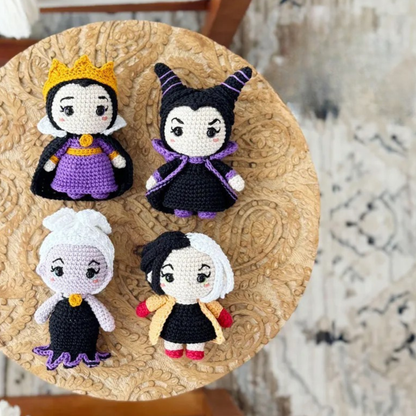 Crochet Evil Queen Sisters Amigurumi Pattern (4 Characters)