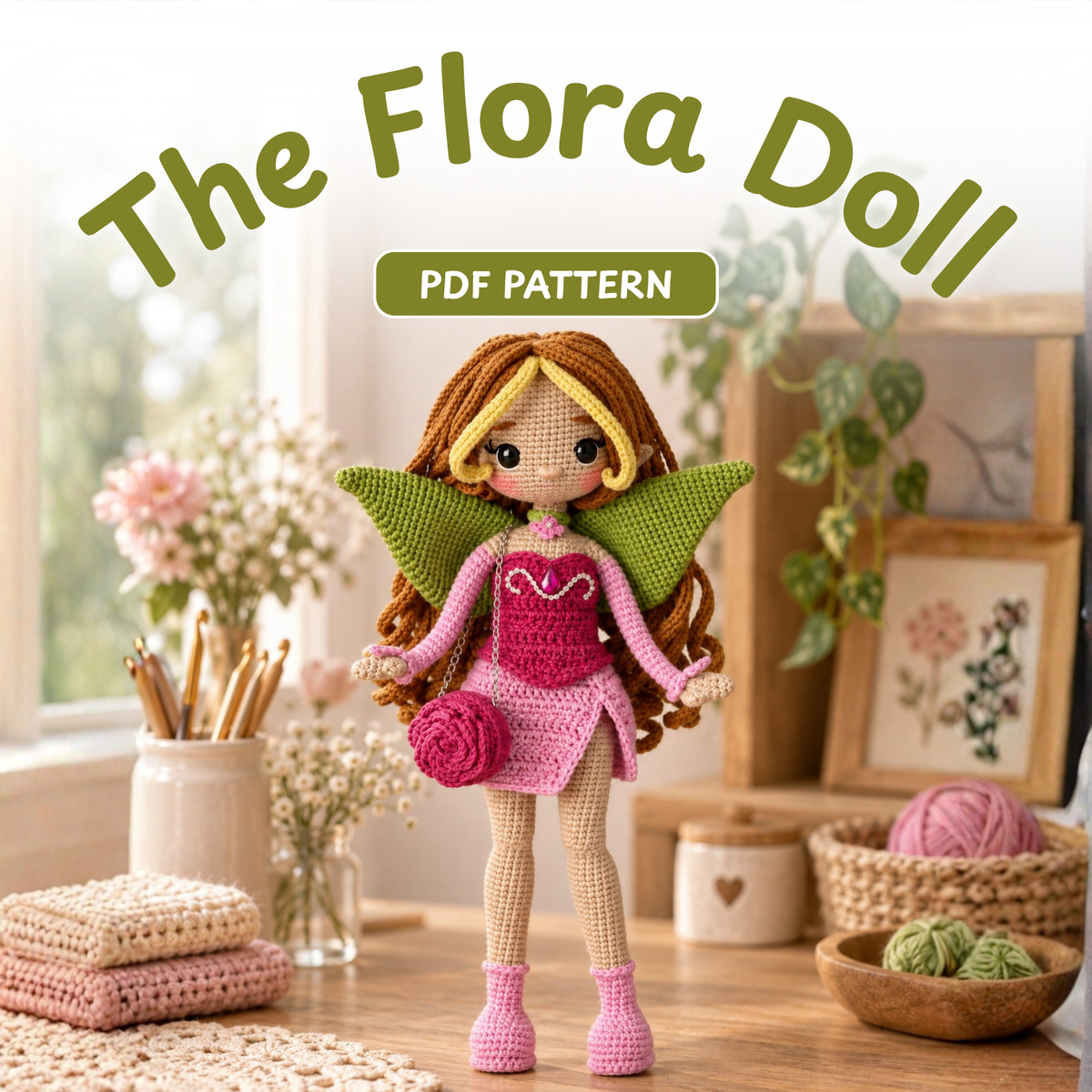Crochet Flora Amigurumi Fairy Doll Pattern