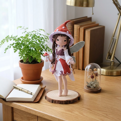 Crochet Florie the Mushroom Fairy Doll Pattern