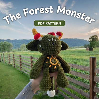 Crochet Forest Mushroom Monster Amigurumi Pattern