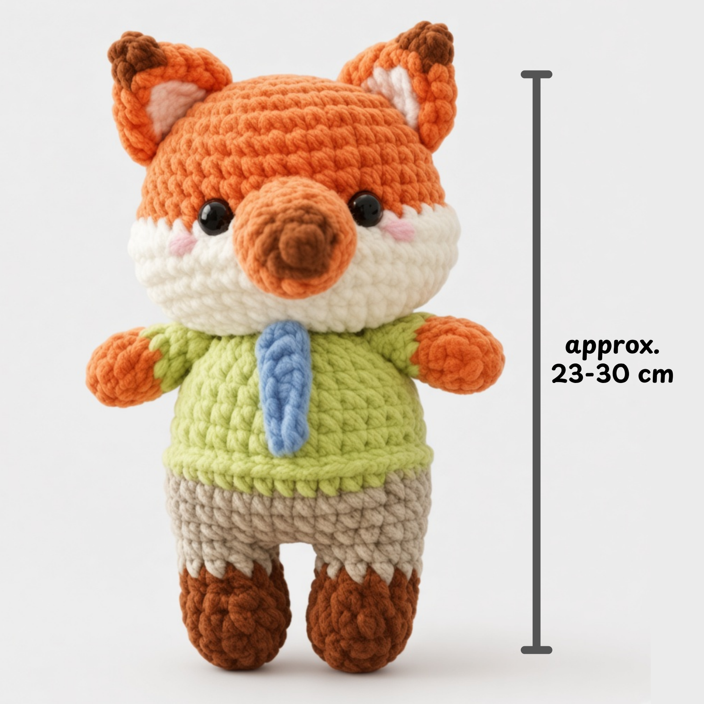 Crochet Fox and Bunny Officer Plush Set