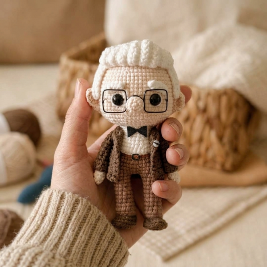 Crochet Mr. Fredricksen Doll Pattern