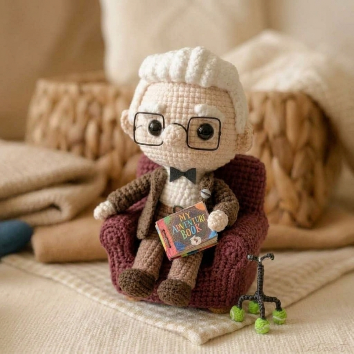 Crochet Mr. Fredricksen Doll Pattern