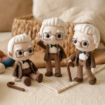 Crochet Mr. Fredricksen Doll Pattern