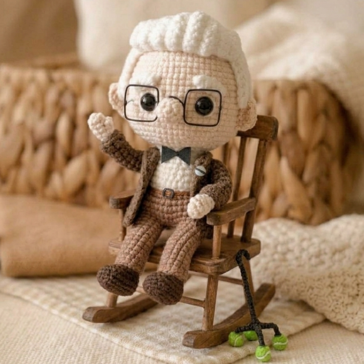 Crochet Mr. Fredricksen Doll Pattern