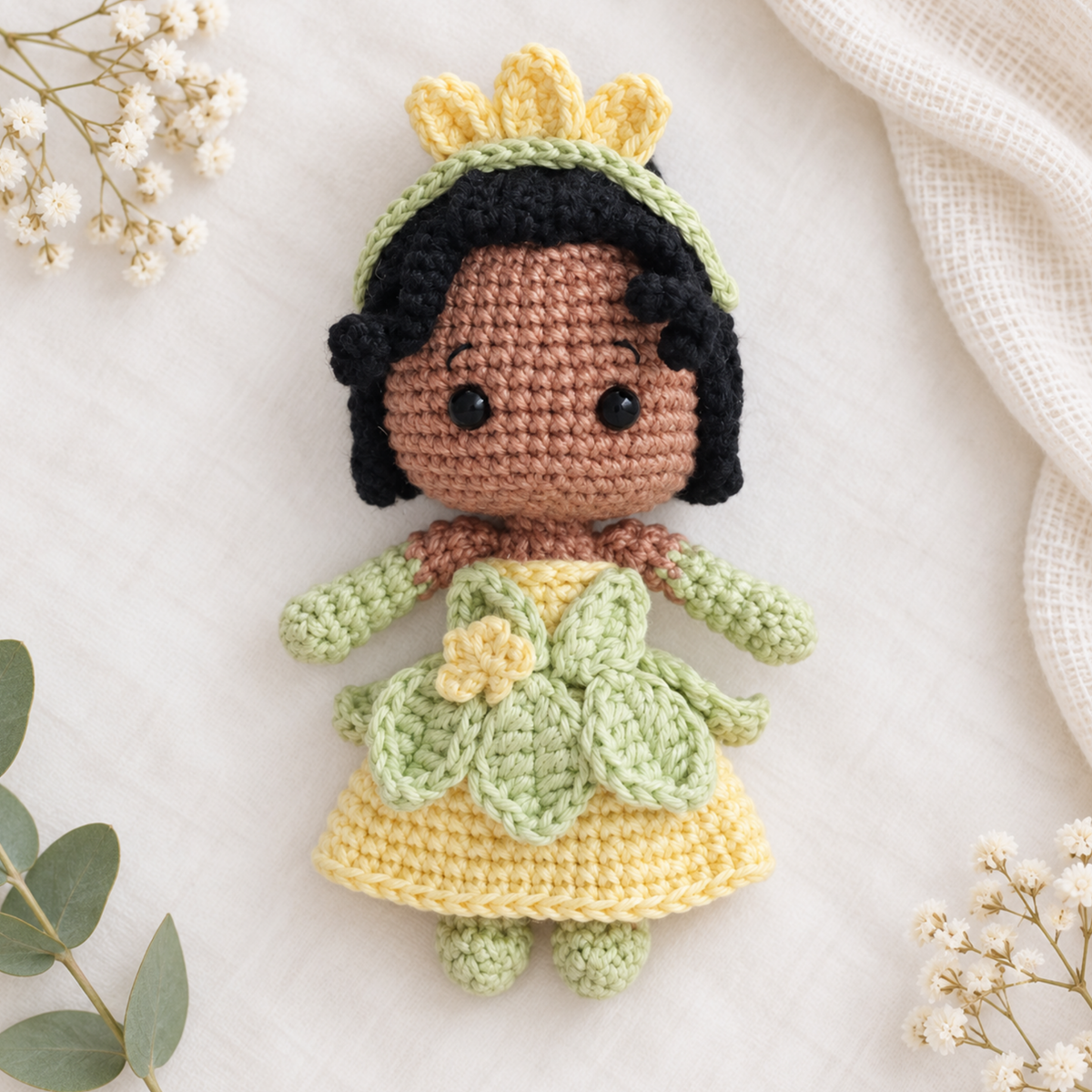 Crochet Frog Princess Miniature Doll Pattern (Bundle 8 in 1)