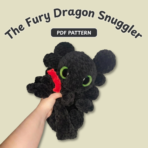 Crochet Fury Dragon Pattern (Toothless and Light Fury)