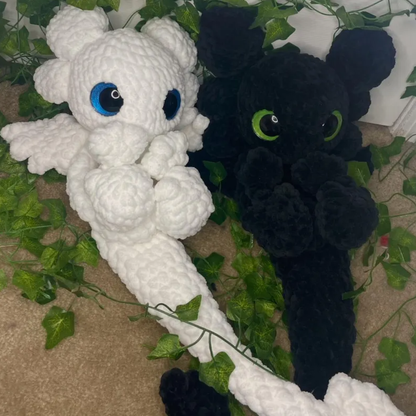 Crochet Fury Dragon Pattern (Toothless and Light Fury)