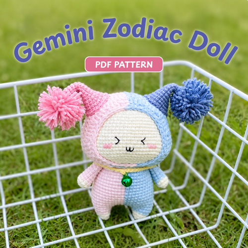 Crochet Gemini Zodiac Keychain Pattern