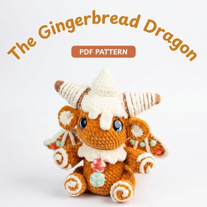 Crochet Gingerbread Dragon Amigurumi Pattern