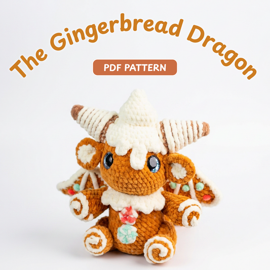 Crochet Gingerbread Dragon Amigurumi Pattern