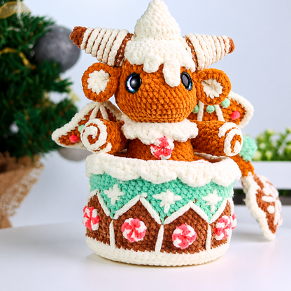 Crochet Gingerbread Dragon Amigurumi Pattern