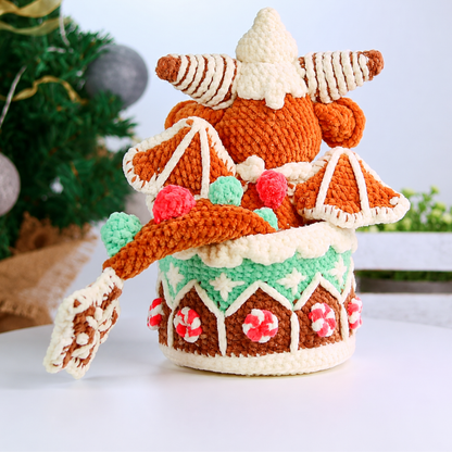 Crochet Gingerbread Dragon Amigurumi Pattern