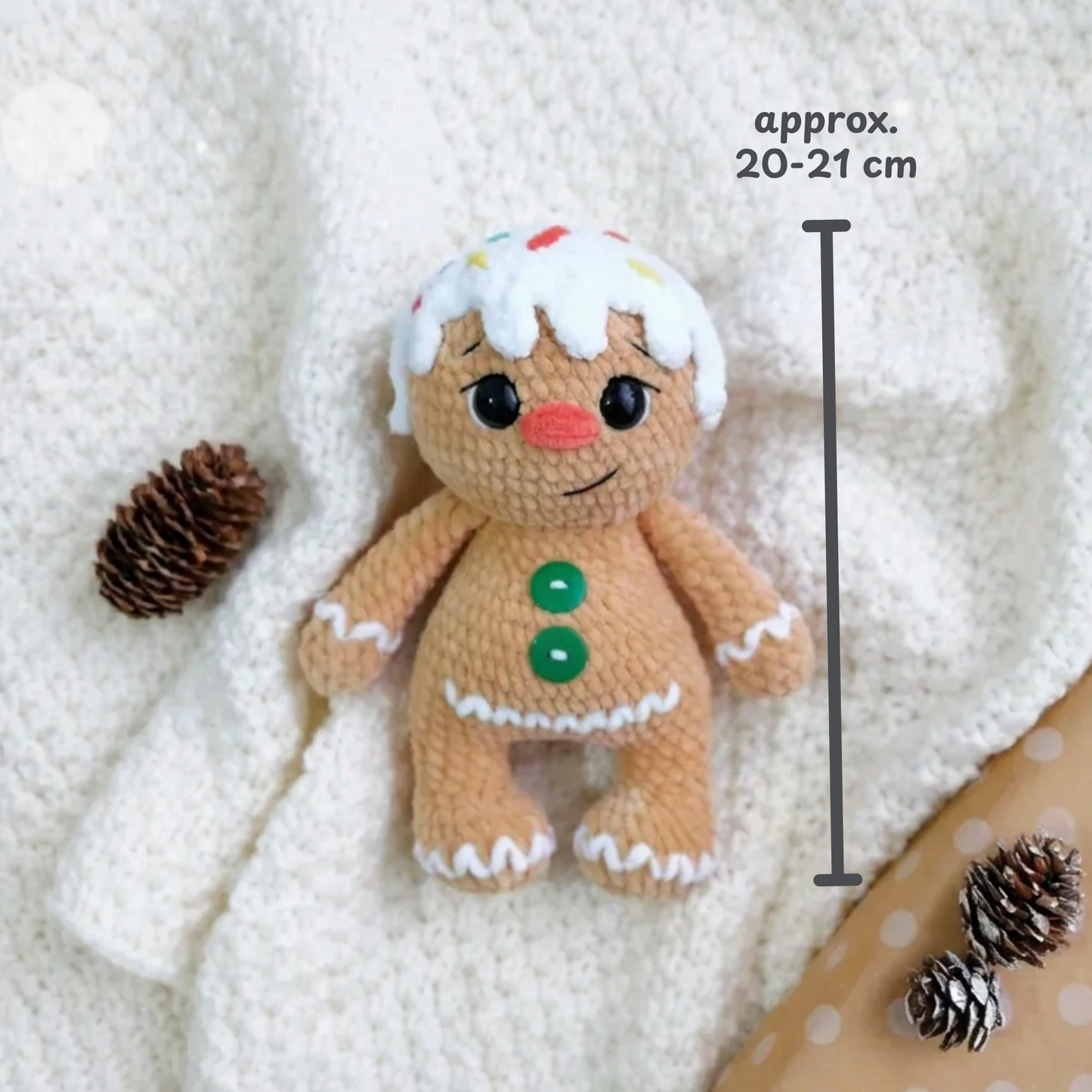 Crochet Gingerbread Bear Pattern (Bear and Gingerbread Versions)