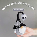 Crochet Halloween Gnome and Spider Amigurumi Pattern (with Skull)