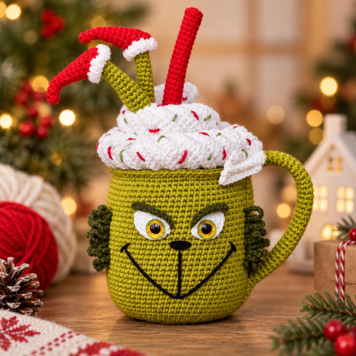 Crochet Grinch Mug Amigurumi Pattern