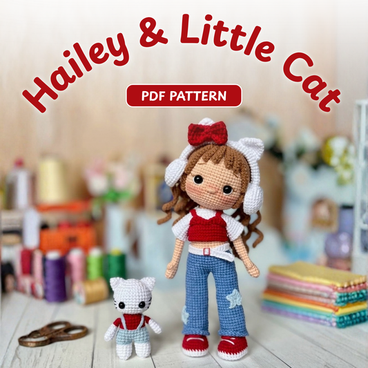 Crochet Hailey and Little Cat Pattern