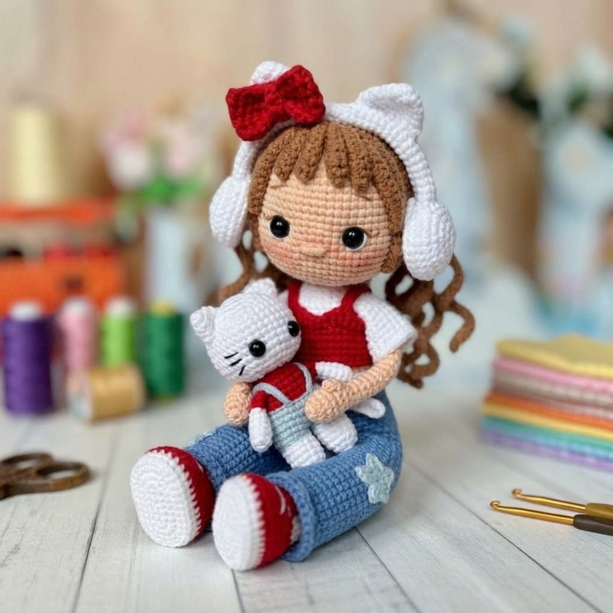 Crochet Hailey and Little Cat Pattern