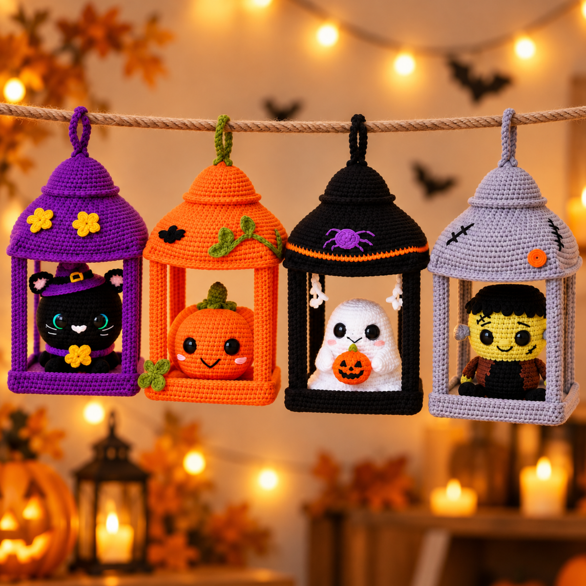 Crochet Halloween Lanterns Pattern