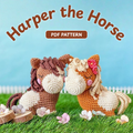 Crochet Harper the Horse Quad Squad Pattern (4 Colorways)