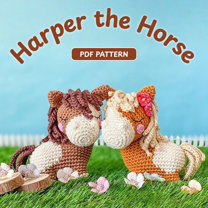 Crochet Harper the Horse Quad Squad Pattern (4 Colorways)