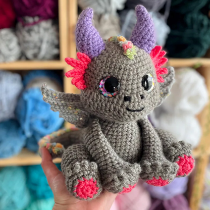 Crochet Dragon Hatchling Pattern (Big and Fluffy + Tiny Lite)