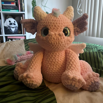 Crochet Dragon Hatchling Pattern (Big and Fluffy + Tiny Lite)