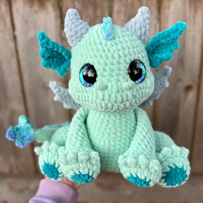 Crochet Dragon Hatchling Pattern (Big and Fluffy + Tiny Lite)