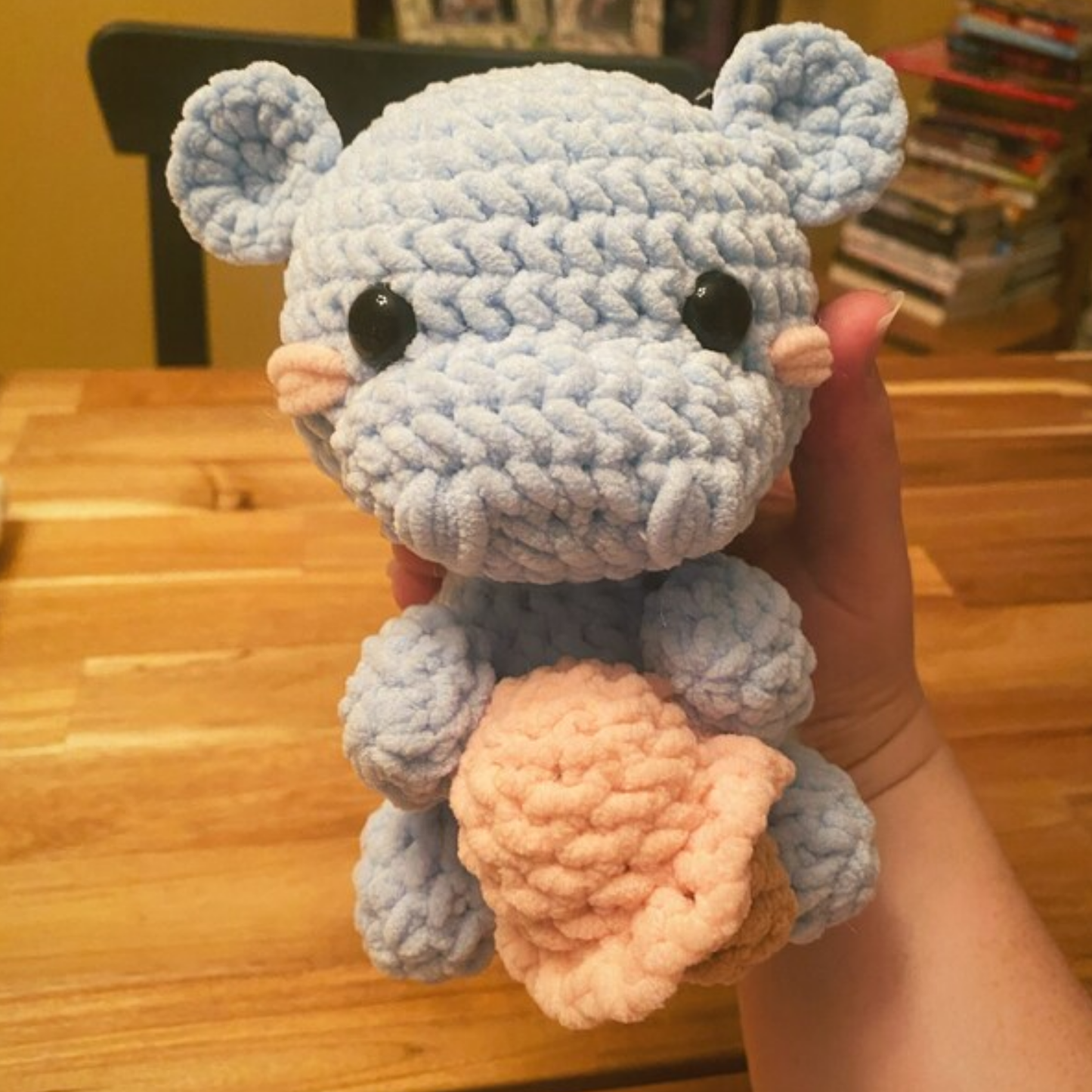 Crochet Hippo and His Ice Cream Pattern
