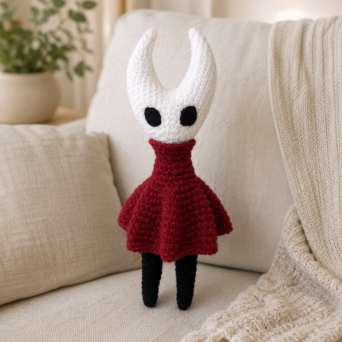 Crochet Hornet Amigurumi Pattern (Hollow Knight: Silksong)