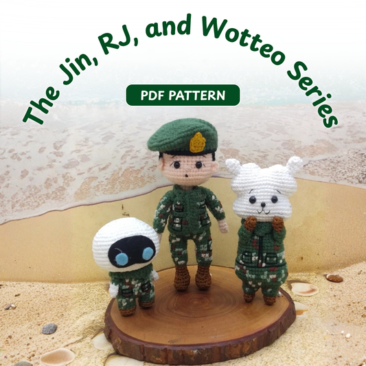 Crochet Jin BTS Military Pattern