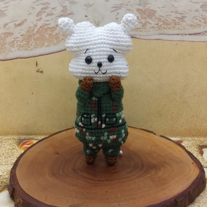 Crochet Jin BTS Military Pattern